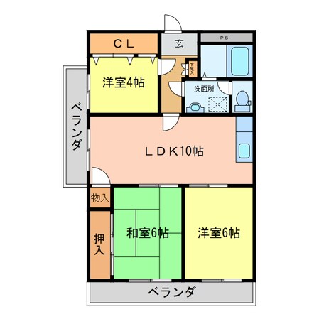 東洋ハイツの物件間取画像